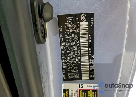 2008 Toyota Camry Solara Se z USA, uszkodzony, nr VIN 4T1CE30P68U764402